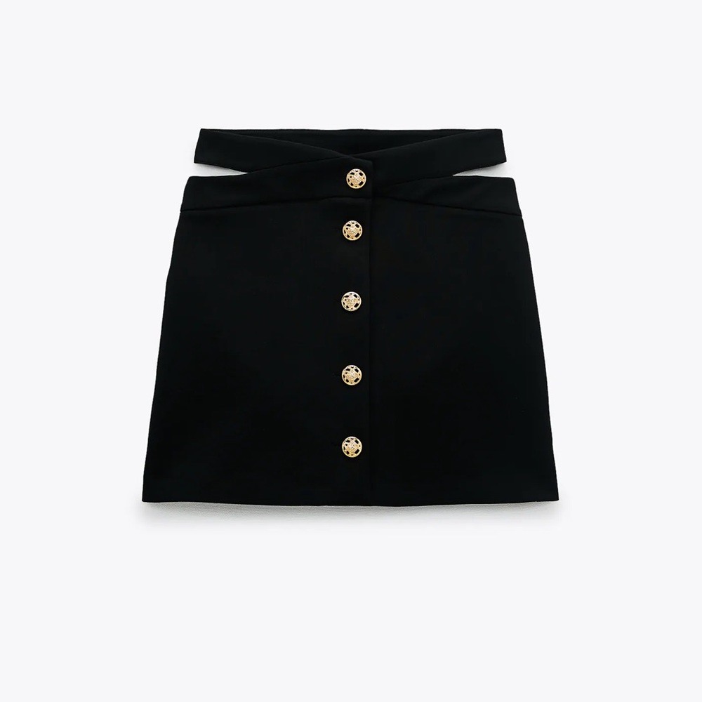 ZARA LIMITED EDITION CUT OUT MINI SKIRT - Picture 8 of 10
